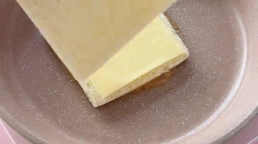 Caramel Butter Toast with Cheese for breakfast 🧀✨